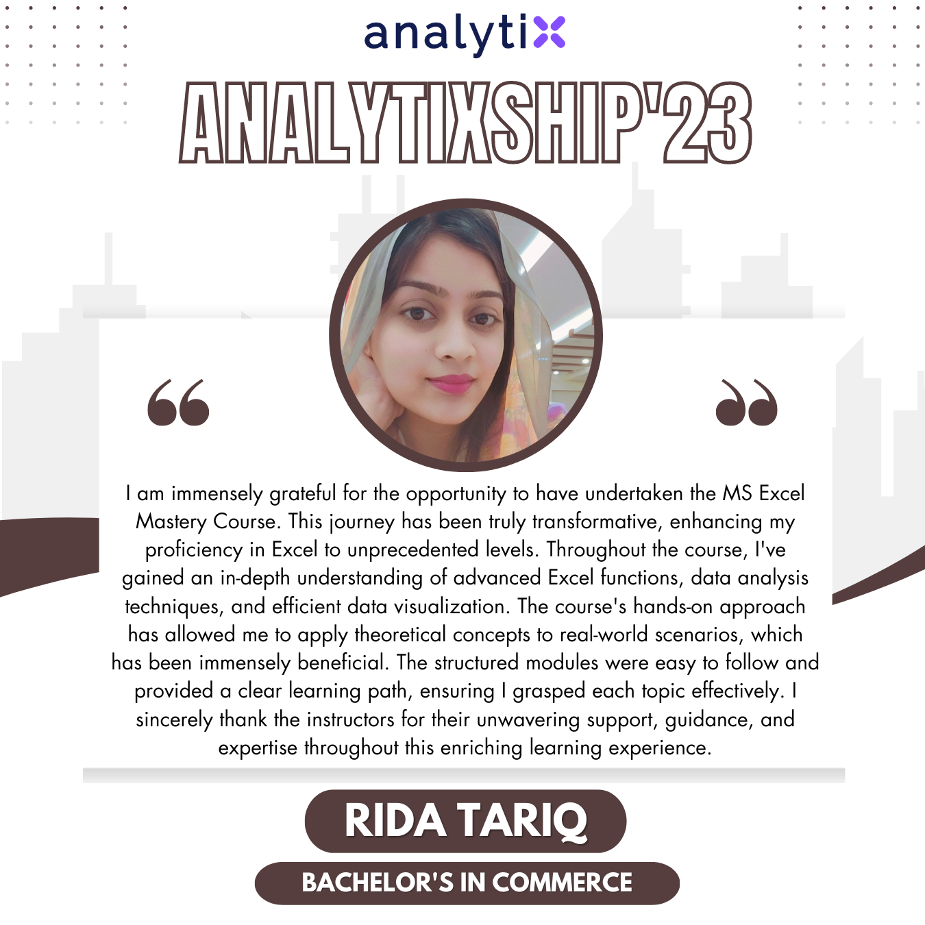 Rida Tariq Review