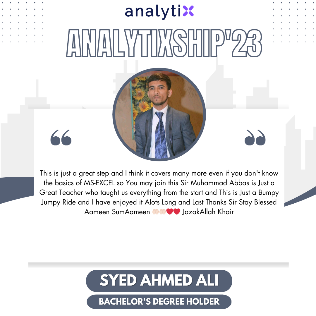 Syed Ahmed Ali Review