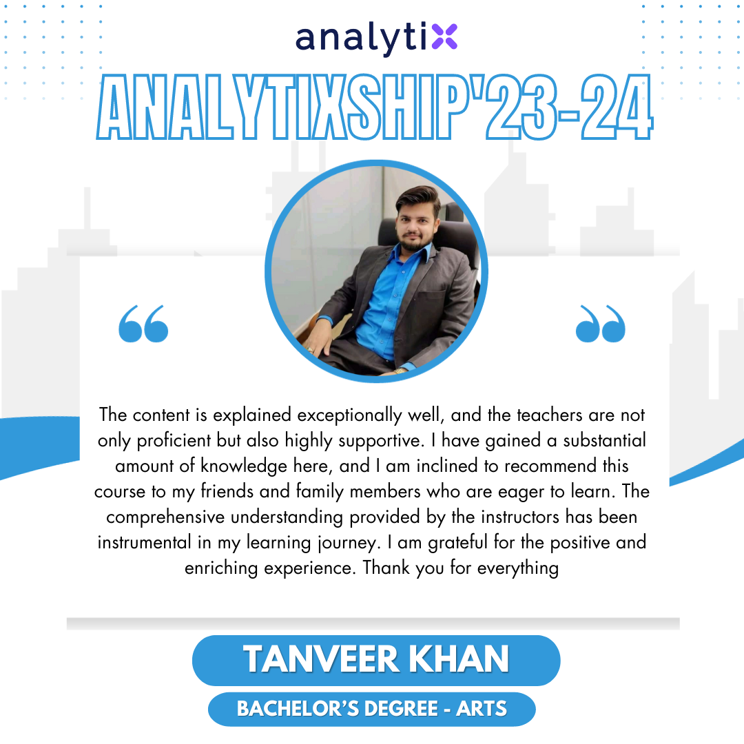 Tanveer Khan – Advance Excel and Power BI